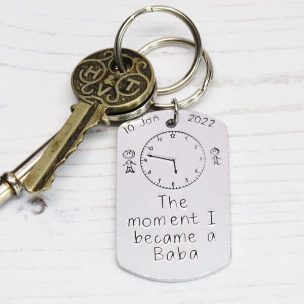 Stamped With Love - Moment I became a Baba Keyring