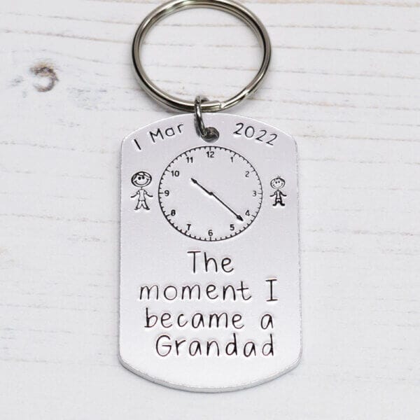 Stamped With Love - Moment I became a Grandad Keyring