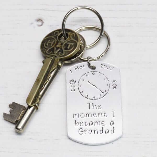 Stamped With Love - Moment I became a Grandad Keyring