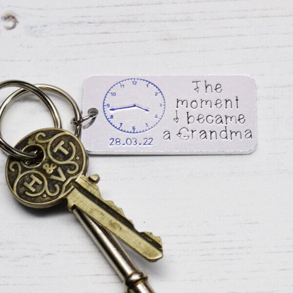 Stamped With Love - Moment I became a Grandma Keyring