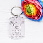Moment you became my Mumma Keyring