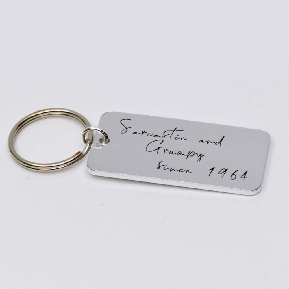 Stamped With Love - Sarcastic and Grumpy Birthday Keyring