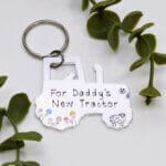 For Daddy's New Tractor Keyring
