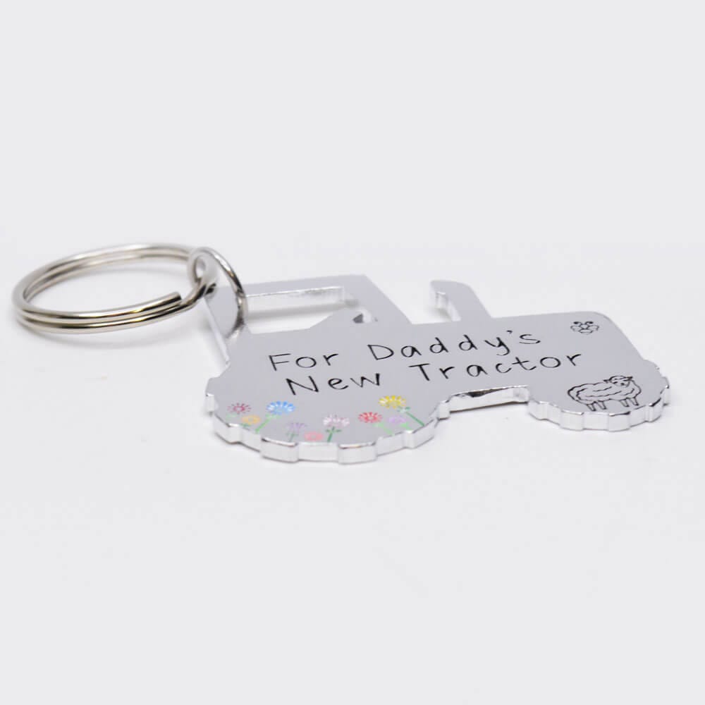Stamped With Love - For Daddy's New Tractor Keyring