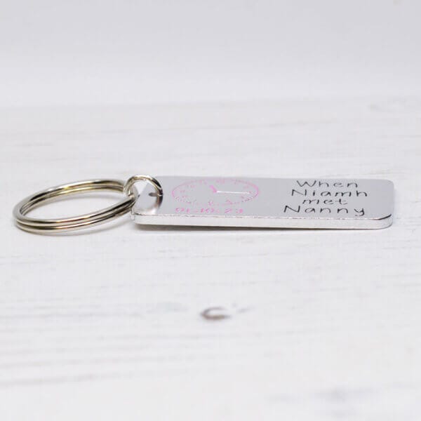 Stamped With Love - When Baby met Nanny Personalised Keyring