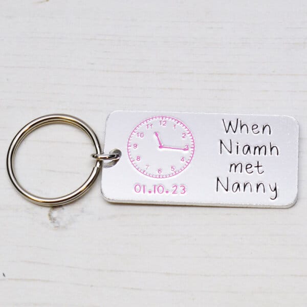 Stamped With Love - When Baby met Nanny Personalised Keyring