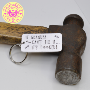 Stamped With Love - If Grandad can't fix it Censored rude Keyring
