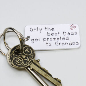 Stamped With Love - Only the best Dads get promoted to Grandad Keyring