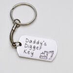 Daddy's Digger Key Keyring
