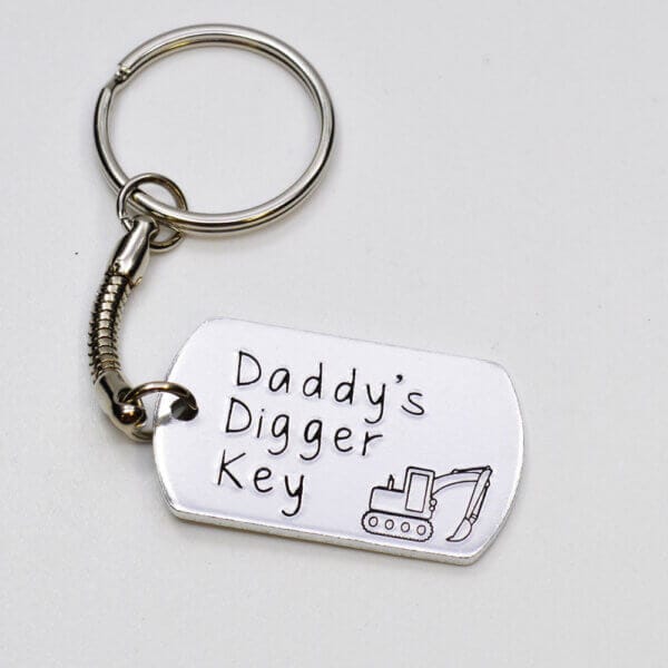 Stamped With Love - Daddy's Digger Key Keyring