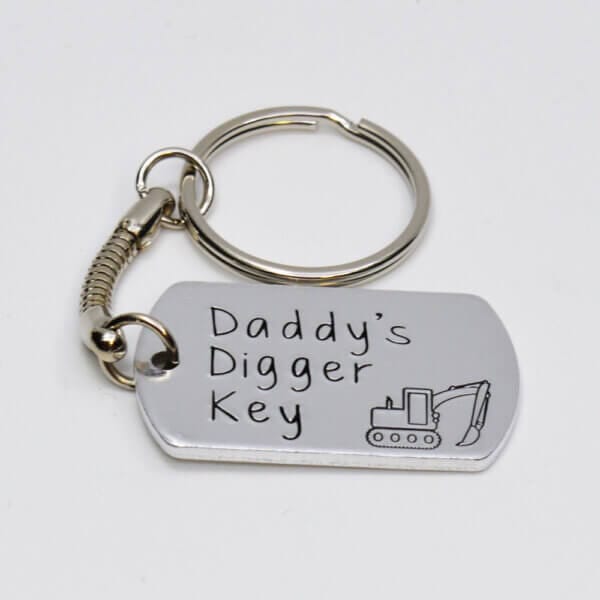 Stamped With Love - Daddy's Digger Key Keyring