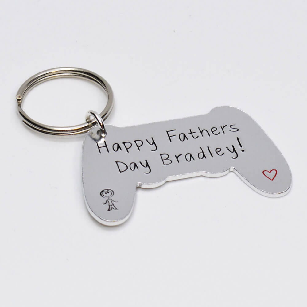 Stamped With Love - Happy Father's Day Personalised Controller Keyring