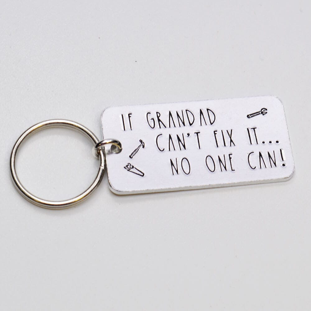 Stamped With Love - If Grandad can't fix it... No one can Keyring