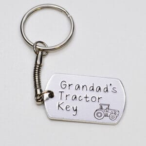 Stamped With Love - Grandad's Tractor Key Keyring