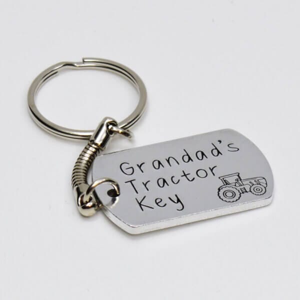 Stamped With Love - Grandad's Tractor Key Keyring