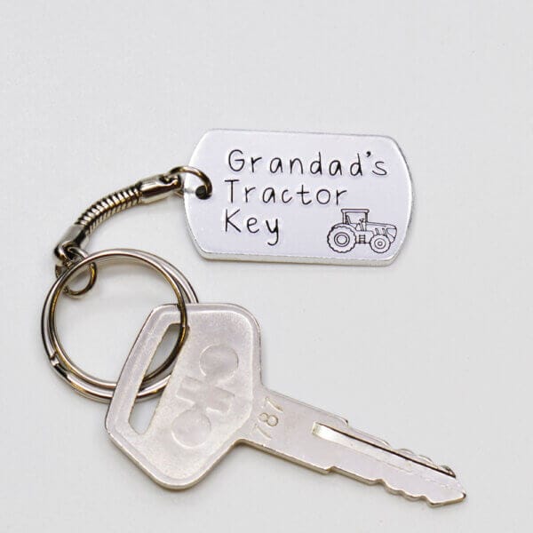 Stamped With Love - Grandad's Tractor Key Keyring