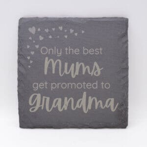 The Pink Pineapple - Only the best Mums get promoted to Grandma Slate Coaster