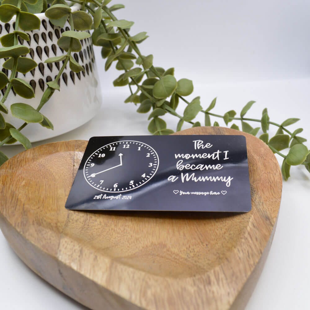 The Pink Pineapple - Moment I became a Mummy Personalised Wallet Card