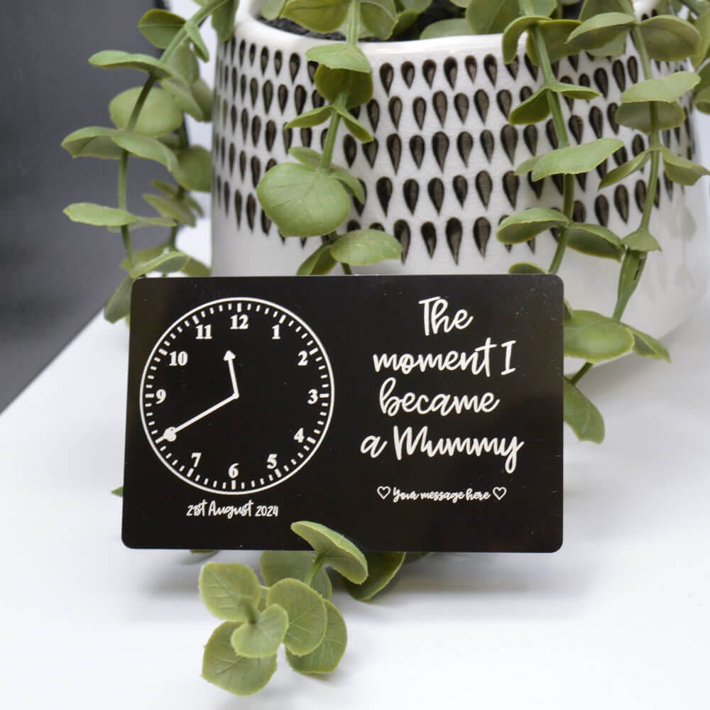 The Pink Pineapple - Moment I became a Mummy Personalised Wallet Card