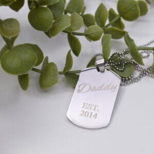 The Pink Pineapple - Daddy Established Personalised Necklace
