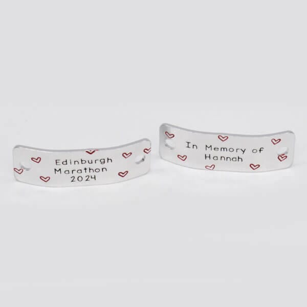 Stamped With Love - Edinburgh Marathon Memorial Trainer Tags