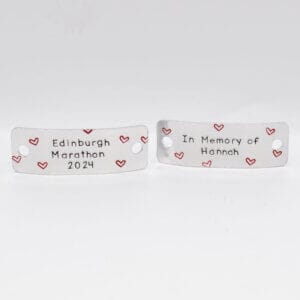 Stamped With Love - Edinburgh Marathon Memorial Trainer Tags