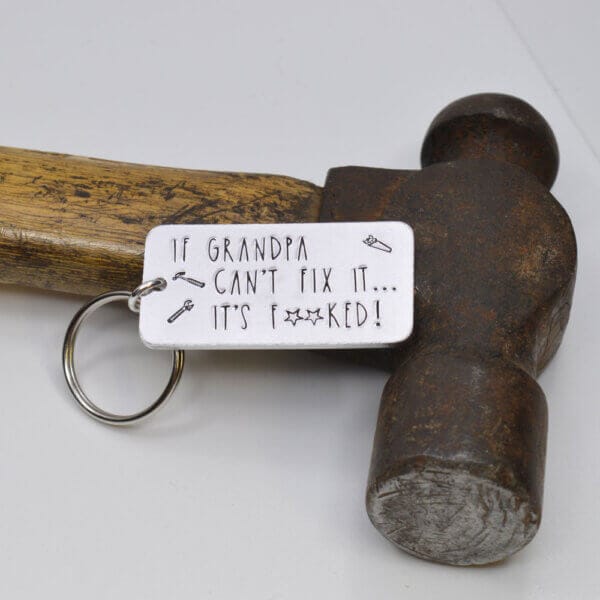 Stamped With Love - If Grandpa can't fix it Keyring