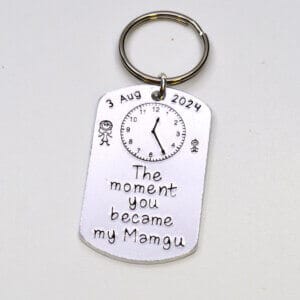 Stamped With Love - Moment you became my Mamgu personalised Keyring