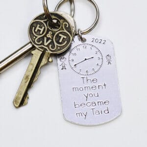 Stamped With Love - Moment you became my Taid personalised Keyring