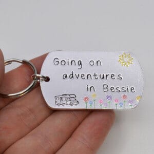 Stamped With Love - Personalised Motorhome Adventures Keyring