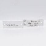 She Can… Because She Thinks She Can Shoe Tags