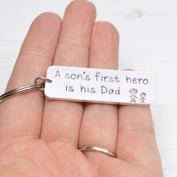 Stamped With Love - A sons first hero is his Dad Keyring
