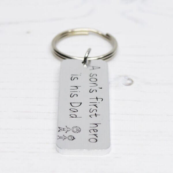Stamped With Love - A sons first hero is his Dad Keyring