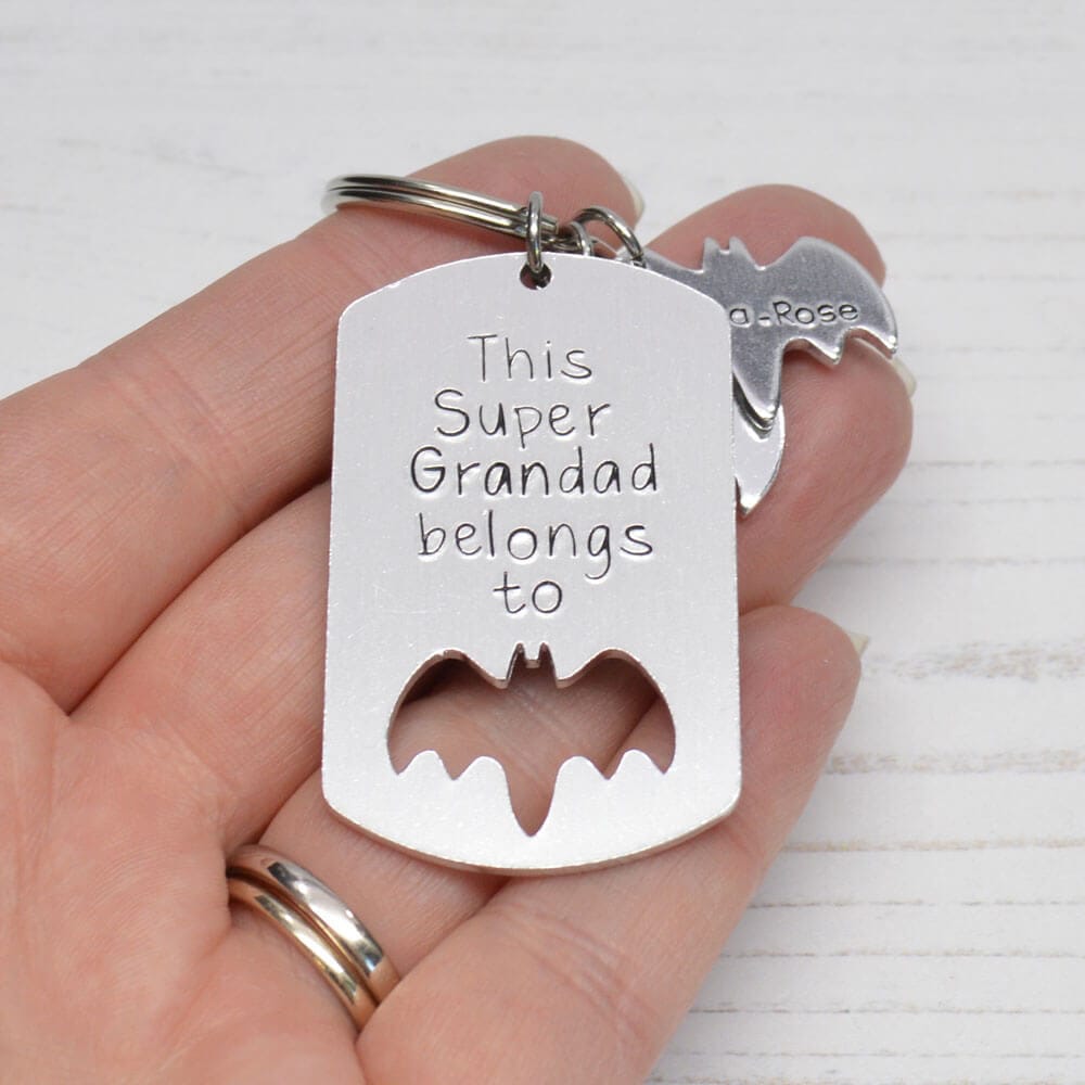Stamped With Love - Super Grandad belongs to Bat Keyring