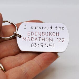 Stamped With Love - I survived the race personalised Keyring