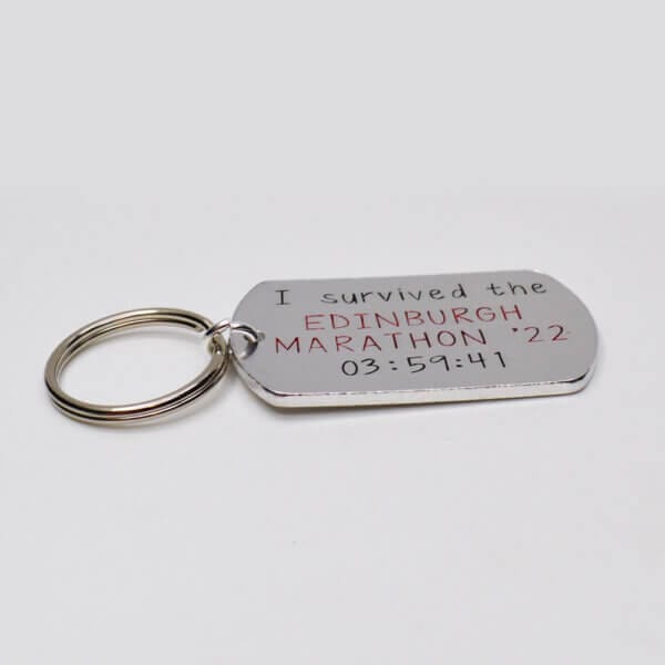Stamped With Love - I survived the race personalised Keyring