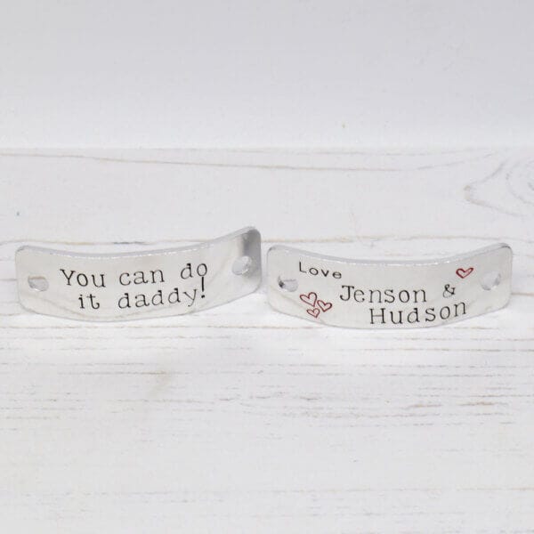 Stamped With Love - You can do it Daddy! personalised Shoe Tags