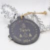 The Pink Pineapple - Baby's First Christmas Personalised Slate Bauble