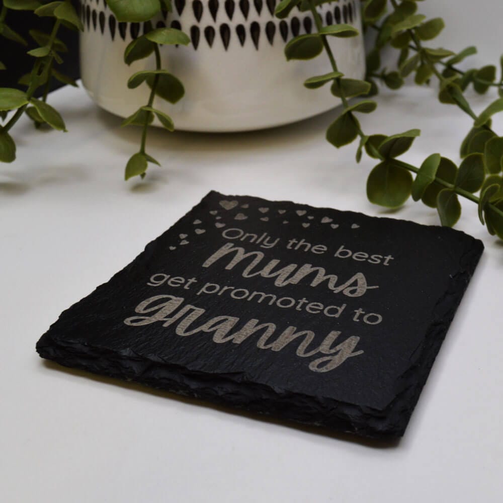 The Pink Pineapple - Only the best Mums get promoted to Granny Slate Coaster