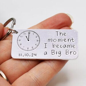 Stamped With Love - The moment I became a Big Bro Keyring