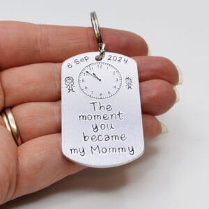 Stamped With Love - Moment you became my Mommy Personalised Keyring