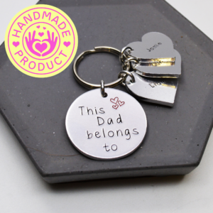 Stamped With Love - This Dad belongs to Personalised Keyring