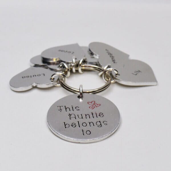 Stamped With Love - This Auntie belongs to Personalised Keyring