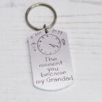 Moment you became my Grandad Personalised Keyring