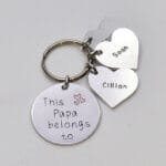 This Papa Belongs To Personalised Keyring