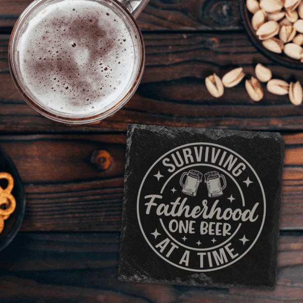 The Pink Pineapple - Surviving Fatherhood one Beer at a time Slate Coaster