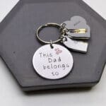This Dad Belongs To Personalised Keyring