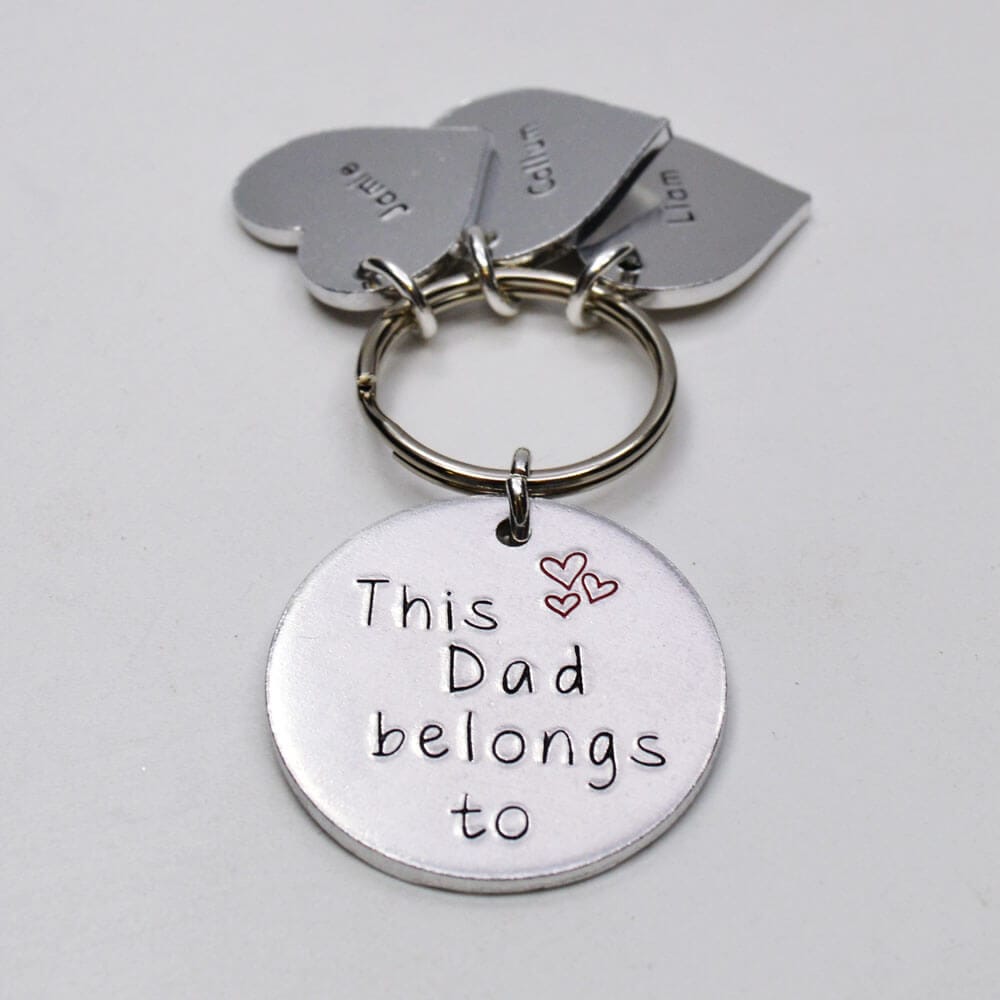 Stamped With Love - This Dad belongs to Personalised Keyring