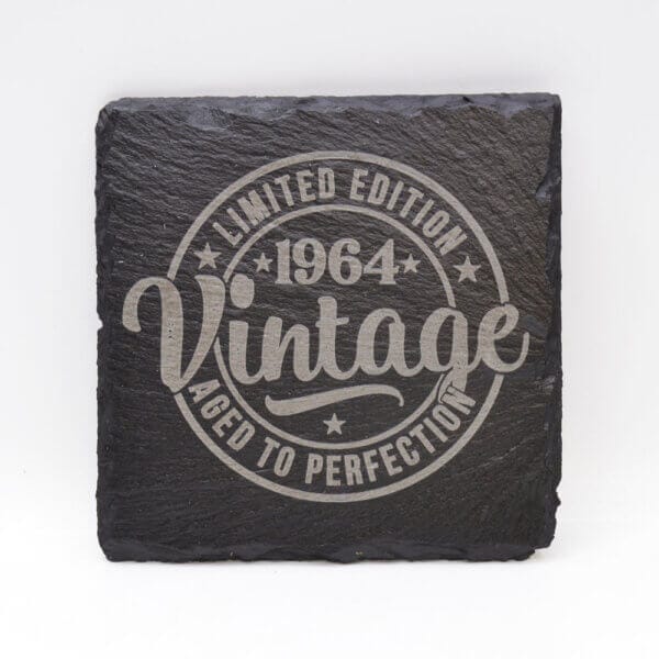 The Pink Pineapple - Big Birthday Personalised Vintage Slate Coaster