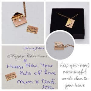 The Pink Pineapple - Love in an Envelope Personalised Necklace